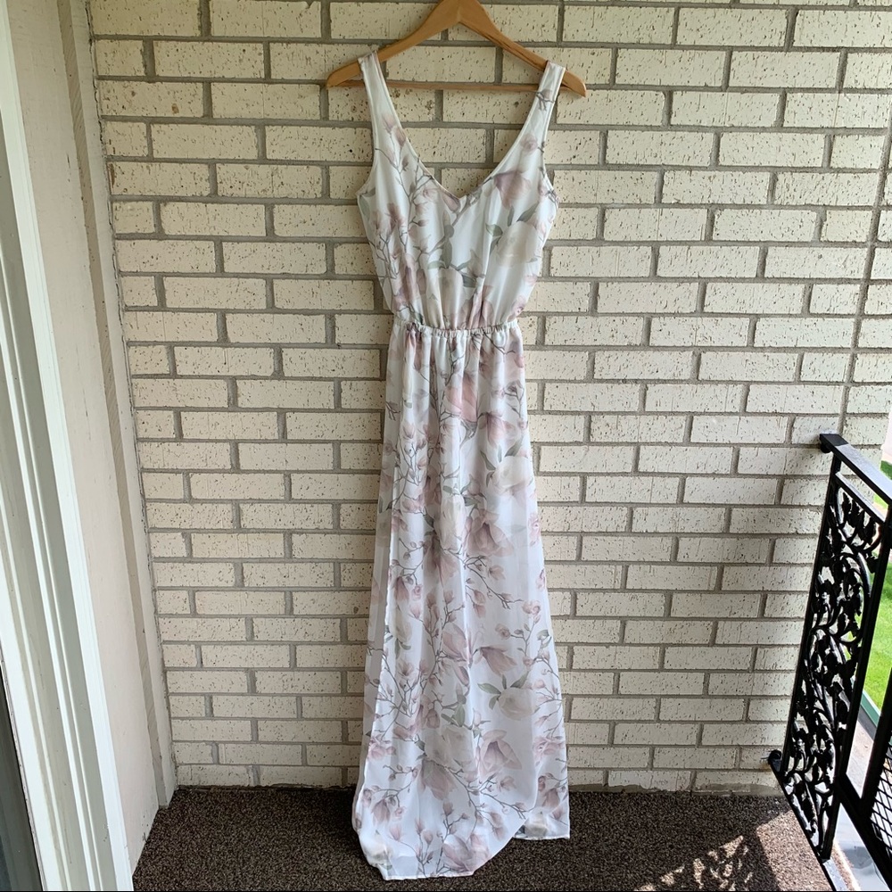 Show Me Your Mumu Floral Maxi Dress Gown XXS